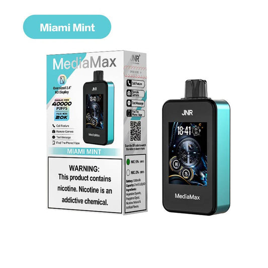 JNR Media Max 40000 Puffs 5% Nicotine Disposable Vape 21ml 1000mAh 16 Flavors