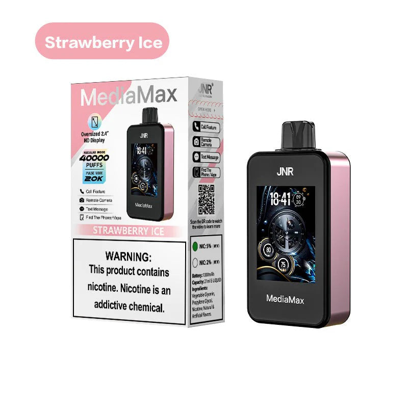 JNR Media Max 40000 Puffs 5% Nicotine Disposable Vape 21ml 1000mAh 16 Flavors