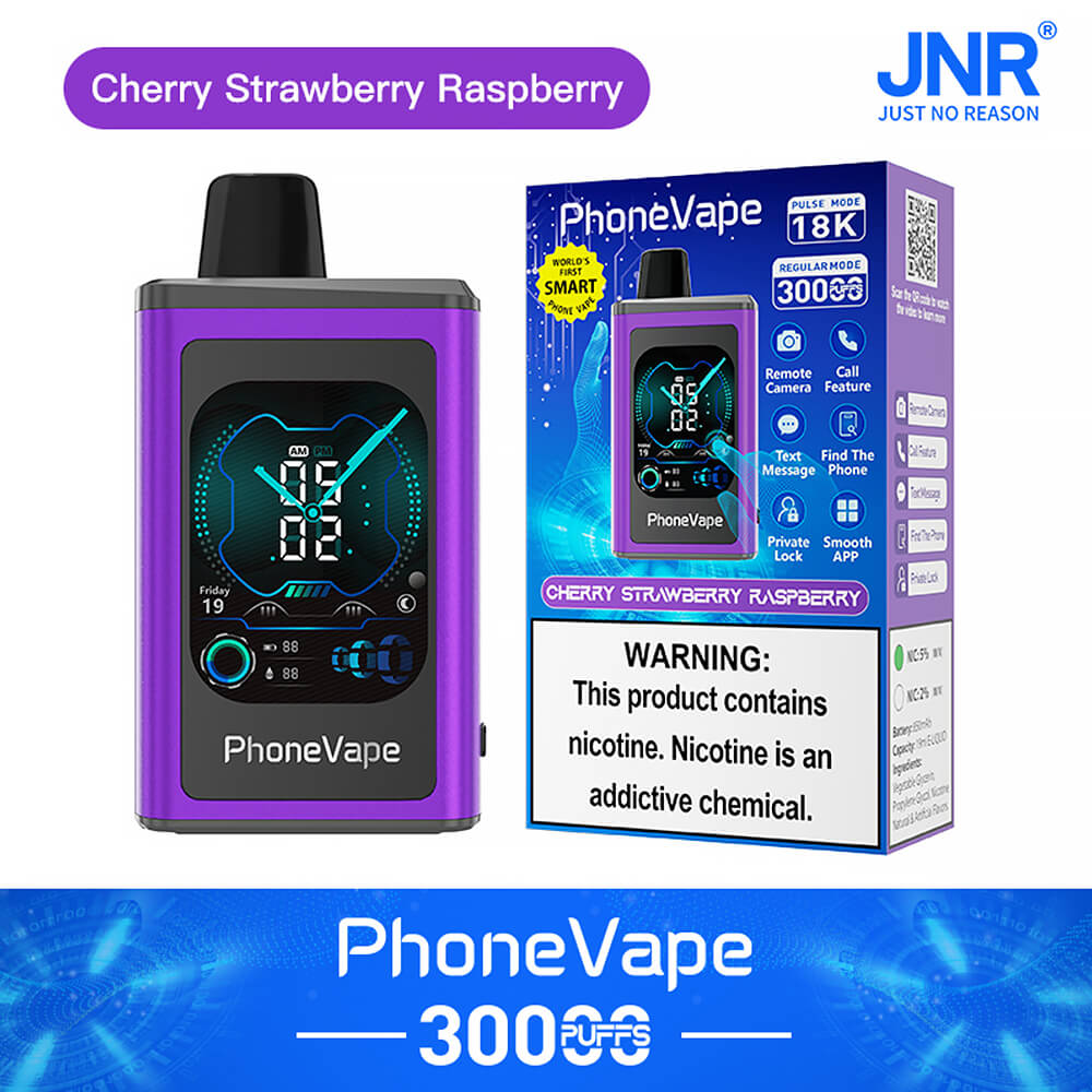 JNR Phone Vape 30000 Puffs Latest Smart 20mg Nicotine 19ML 1000 mAh Battery 10 Flavors Disposable Vape