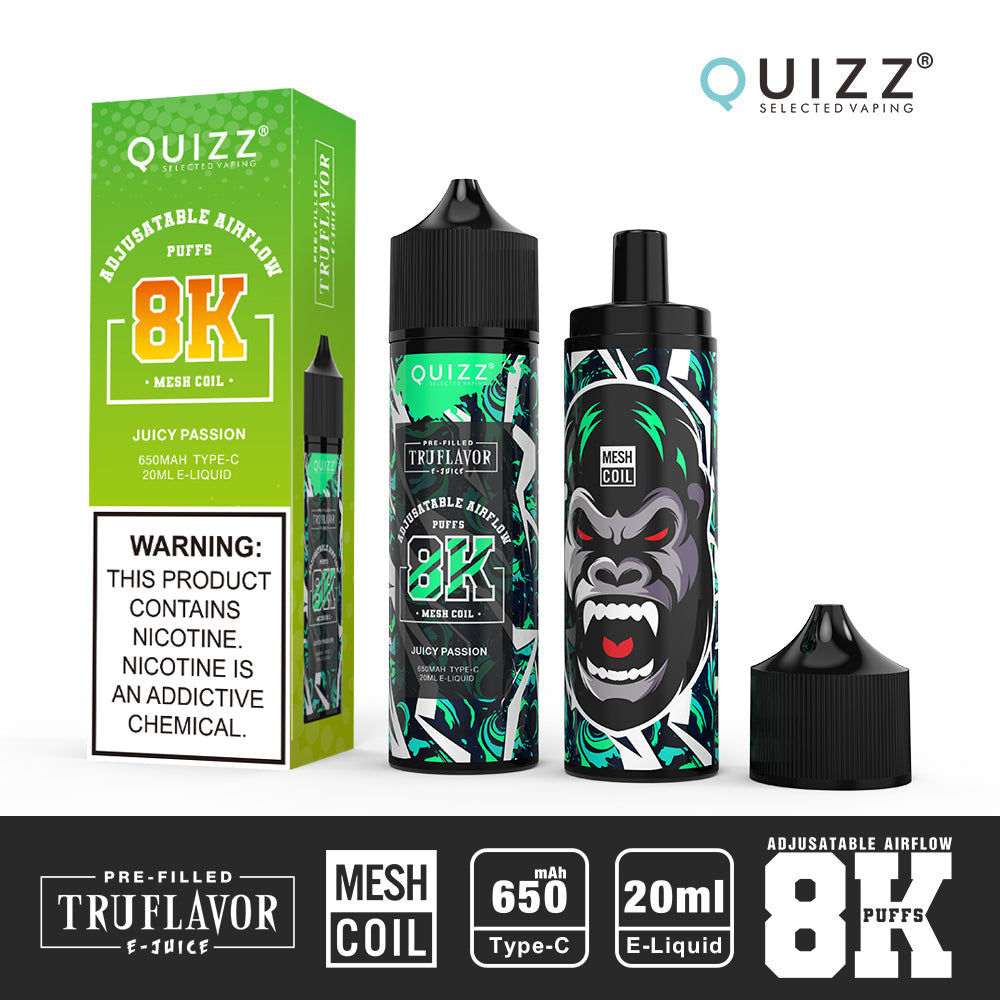QUIZZ VAPMOD QD62V2 8000Puffs Disposable Vape Wholesale