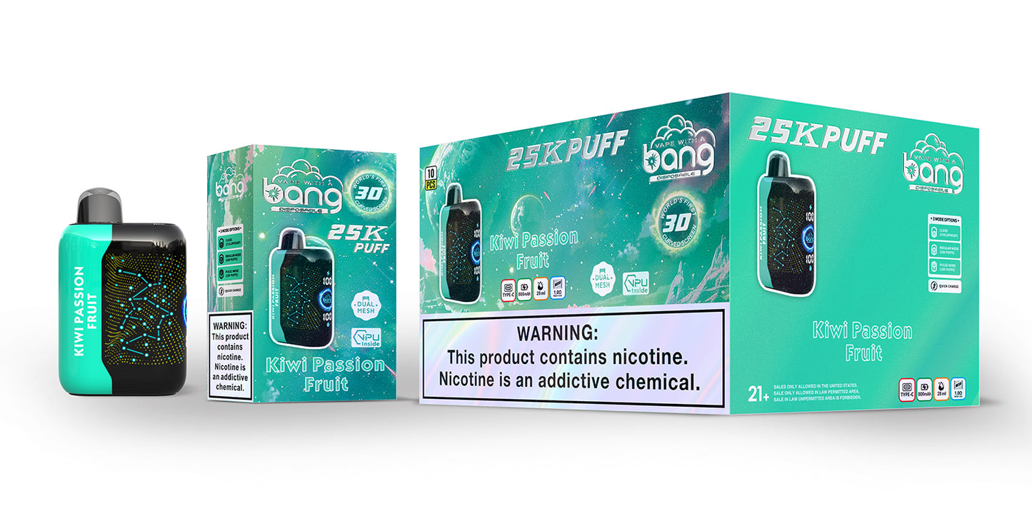 Bang Starry 25K Puffs Smart Full Screen Turn Ice Wholesale Disposable Vape Puff 36k Prefilled Pod