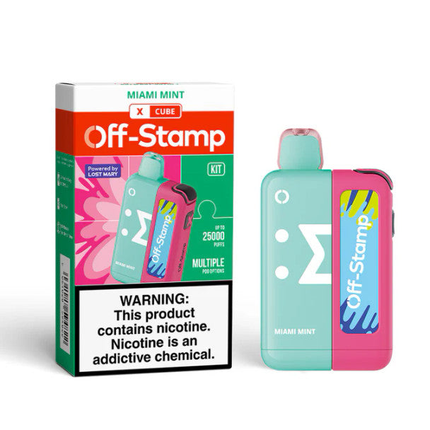 Off-Stamp X Cube 25.000 puffs 25K Disposable Vape 18ml 1100mAh 8 Flavors