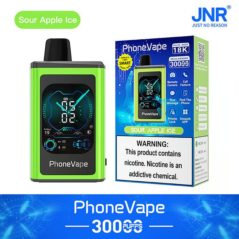 JNR Phone Vape 30000 Puffs Latest Smart 20mg Nicotine 19ML 1000 mAh Battery 10 Flavors Disposable Vape