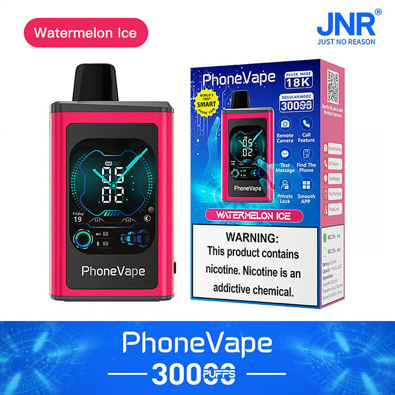 JNR Phone Vape 30000 Puffs Latest Smart 20mg Nicotine 19ML 1000 mAh Battery 10 Flavors Disposable Vape