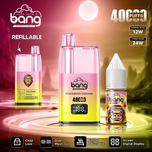 Bang 40000 Puffs Disposable Vape - 10ml E-Liquid, 650mAh Battery 12 Flavors