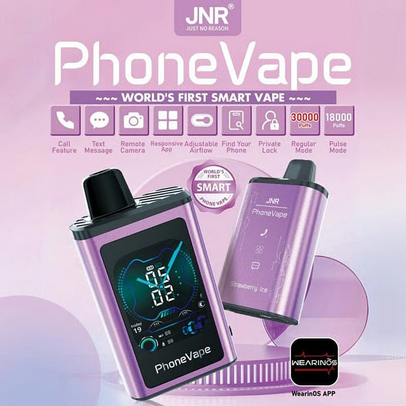 JNR Phone Vape 30000 Puffs Latest Smart 20mg Nicotine 19ML 1000 mAh Battery 10 Flavors Disposable Vape