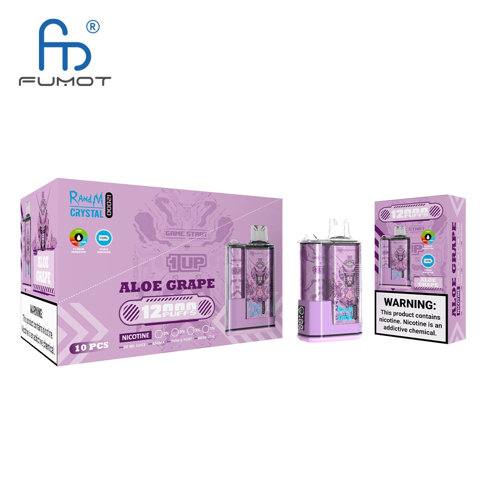 Rechargeable Randm Crystal 12000 Puffs Vape Disposable with Side Screen,650 mAh 20 ML 16Flavors