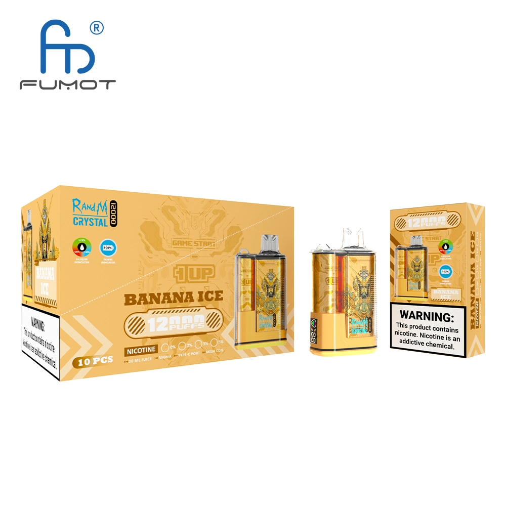 Rechargeable Randm Crystal 12000 Puffs Vape Disposable with Side Screen,650 mAh 20 ML 16Flavors