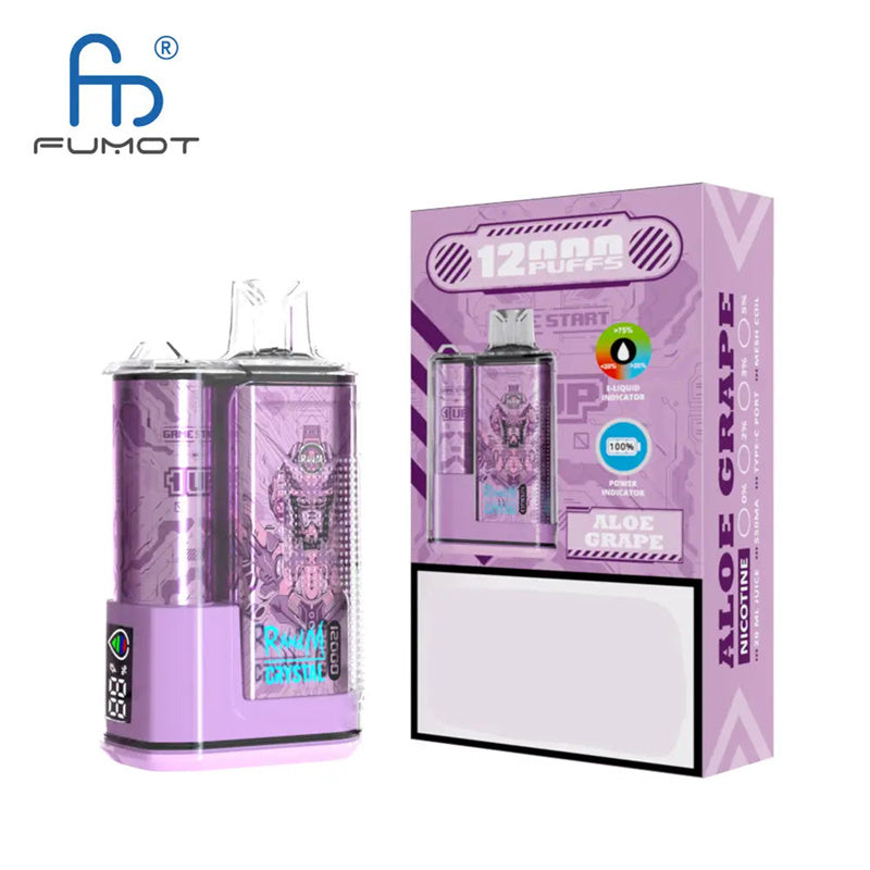 RandM Crystal 12000 Puffs - 20mL, 5% Nic Salt, 36 Flavors, LED Display