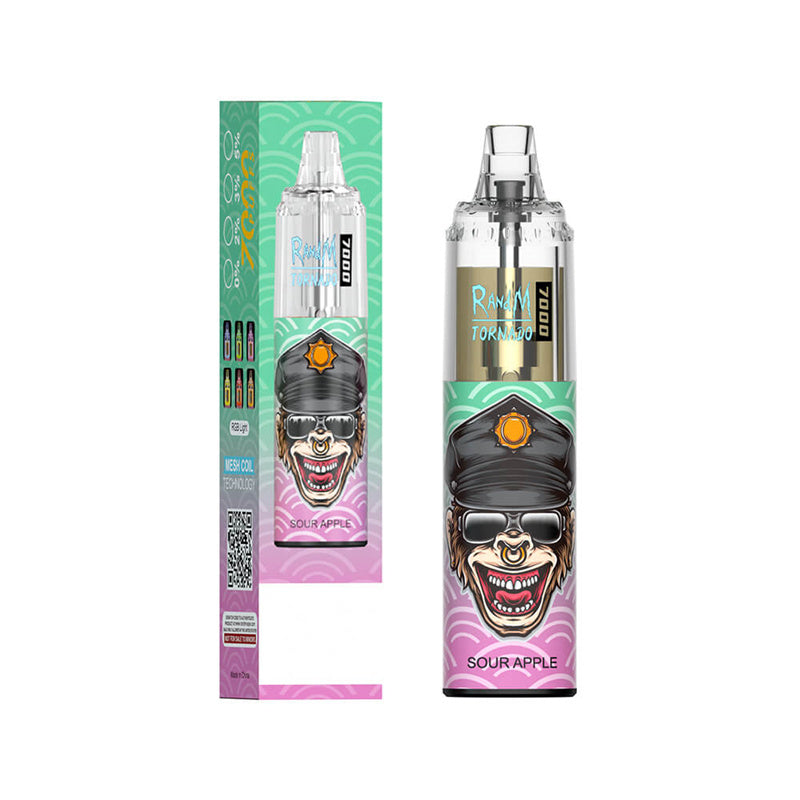 Original Randm Tornado 7000 7k Puffs Disposable Vape Electronic Cigarette Fumot 7k Puff With Rgb Lights