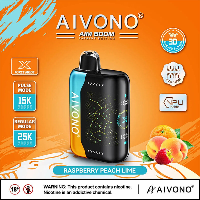 AIVON0 Aim Boom 25000 Puffs Disposable Vape Disposable 25K 650mAh Vapes Pen E Cigarette Prefilled 28ml Nicotine contain 10 Flavors