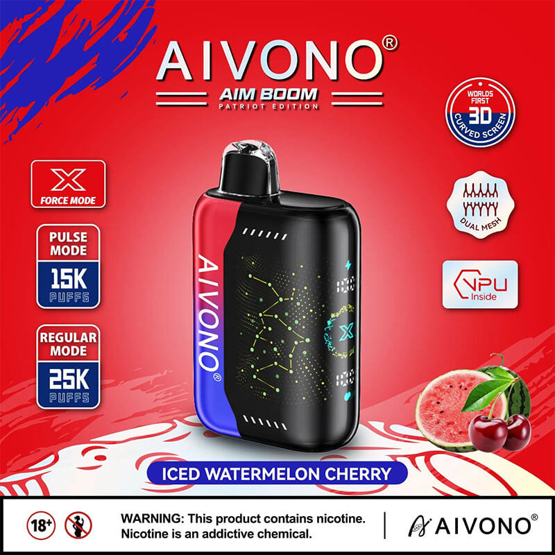 AIVON0 Aim Boom 25000 Puffs Disposable Vape Disposable 25K 650mAh Vapes Pen E Cigarette Prefilled 28ml Nicotine contain 10 Flavors