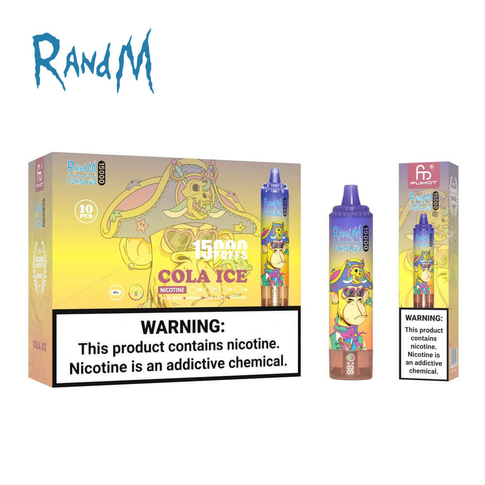 RandM Tornado 15000 puff Disposable Vape 850mAh 25ML 45 Flavors.