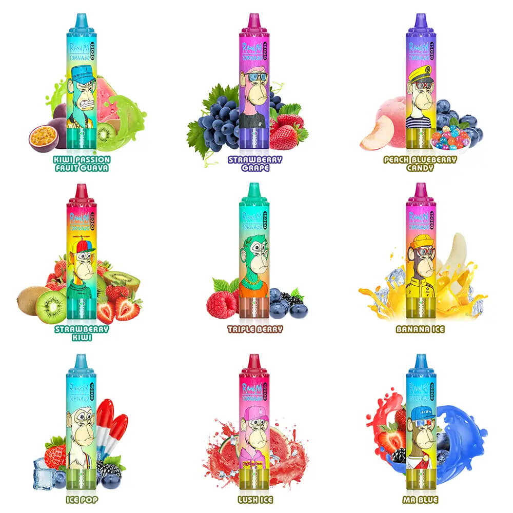 RandM Tornado 15000 puff Disposable Vape 850mAh 25ML 45 Flavors.