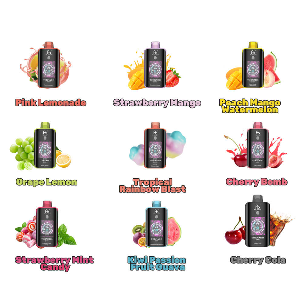 FUMOT RandM Tornado 25000 puff Disposable Vape 700mAh In Sales 24 Flavors