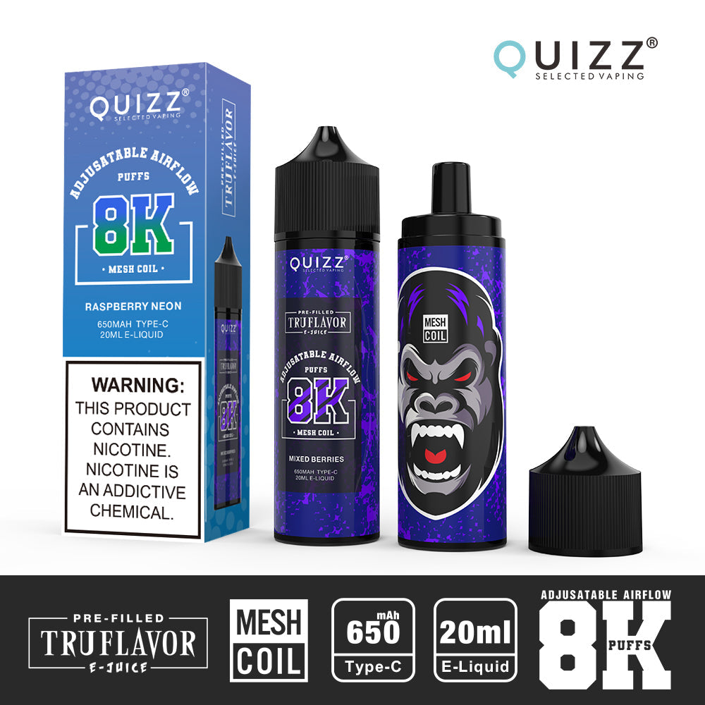 QUIZZ VAPMOD QD62V2 8000Puffs Disposable Vape Wholesale
