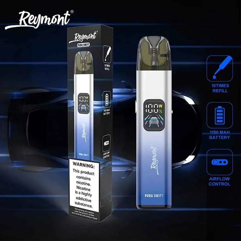 Reymont Pura Swift Pod Kit 30W-1150mAh Battery, 2ml E-liquid