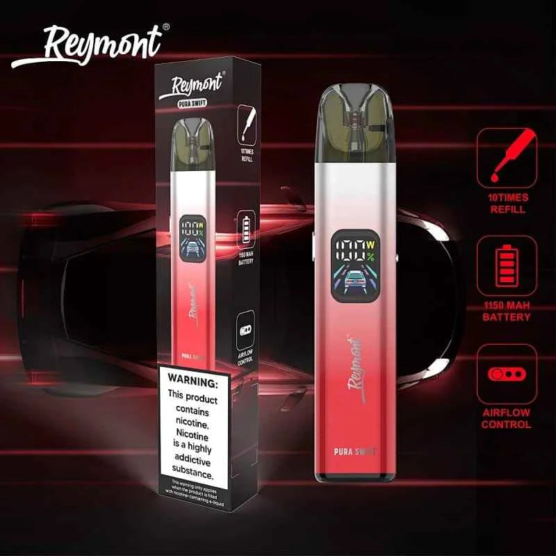 Reymont Pura Swift Pod Kit 30W-1150mAh Battery, 2ml E-liquid