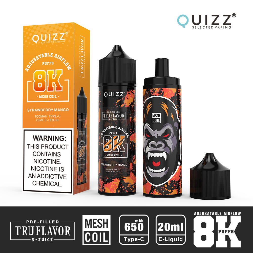 QUIZZ VAPMOD QD62V2 8000Puffs Disposable Vape Wholesale