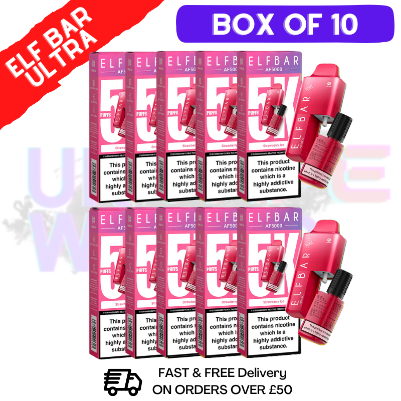 Strawberry ICE Elf Bar 5000 Puff 5K Bar BOX OF 10