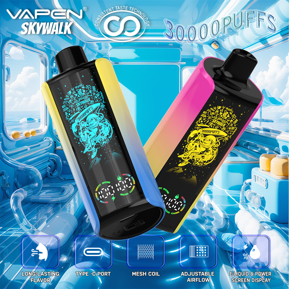 Wholesale Factory VAPEN SKYWALK 30000 Puffs Snowwolf Cheap Disposable E Vaper Pen Kit Pod Rechargeable Wape Vaping Randm Electronic Empty I Vape Price
