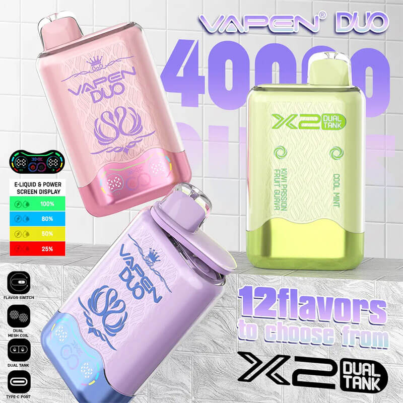 VAPEN DUO 40000 Puffs Dual Flavors Disposable Vape 40ml 650mAh 12 Flavors