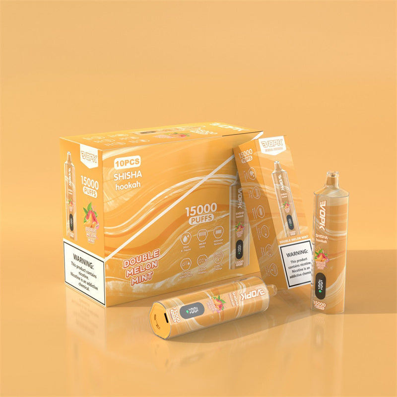 Disposable Vape Pen Vopk Shisha 15000puffs Digital Screen Rechargeable Type-C Preheat 600mAh Battery