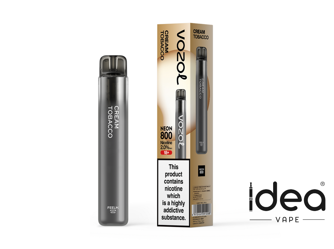 Vozol Neon 800 Vape-550mAh Battery, 2ml E-liquid, Multiple Nicotine 15 Flavors