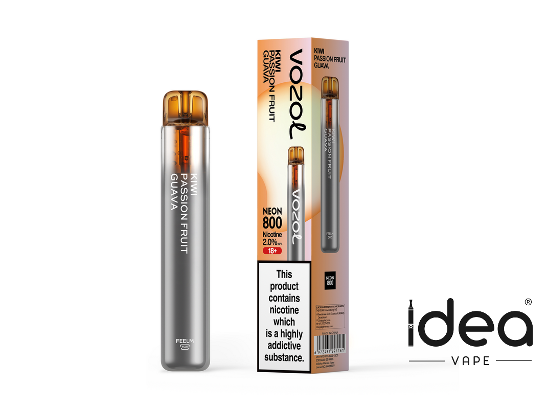 Vozol Neon 800 Vape-550mAh Battery, 2ml E-liquid, Multiple Nicotine 15 Flavors