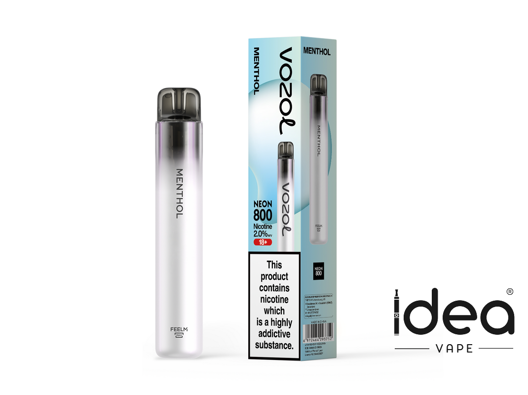 Vozol Neon 800 Vape-550mAh Battery, 2ml E-liquid, Multiple Nicotine 15 Flavors