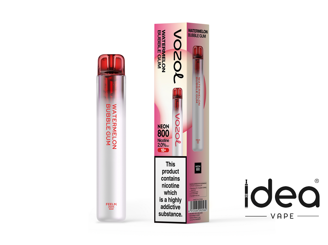 Vozol Neon 800 Vape-550mAh Battery, 2ml E-liquid, Multiple Nicotine 15 Flavors
