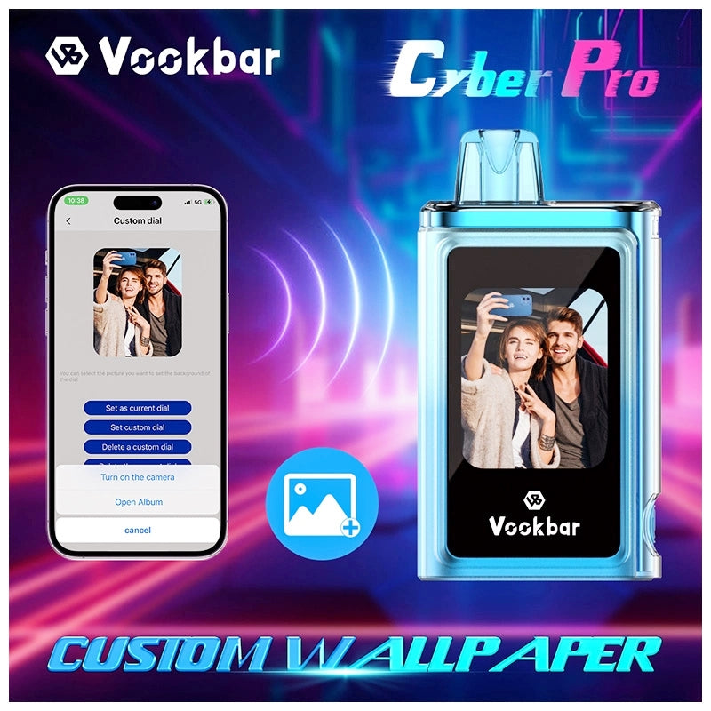 Disposable Vape Vookbar Cyber PRO 30K Puffs Wholesale I Vape 2024 New Arrivial Original E Cigarette Rechargeable Type-C Light LED Glowing E-Cig Hot Sell Waka
