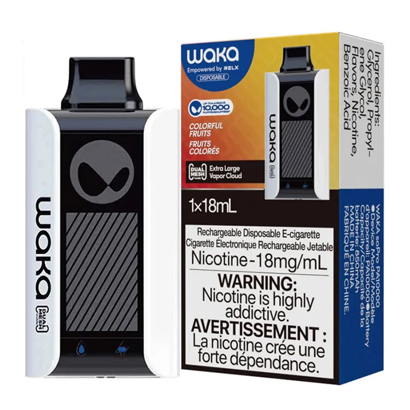 WAKA Sopro PA10000 Disposable Vape - 10,000 Puffs (2/3/5% Nic) | Mesh Coil 9 Flavors