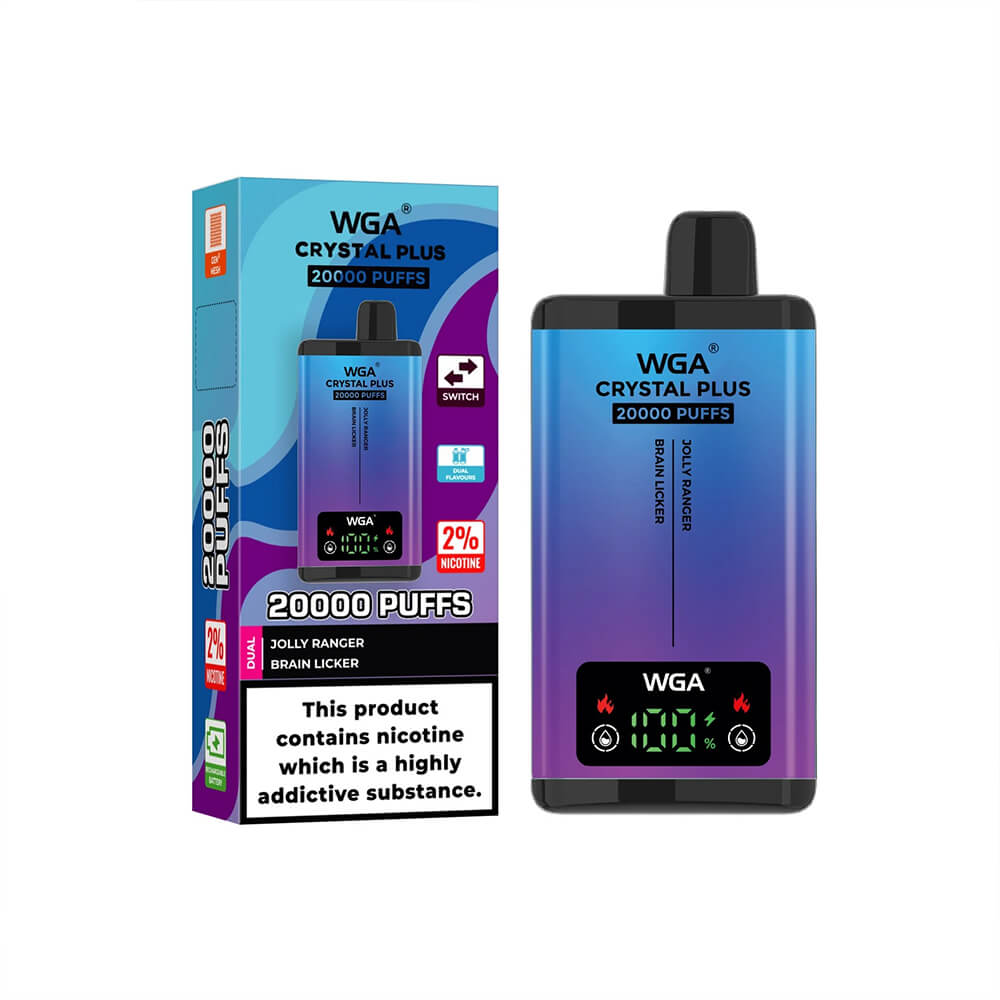 WGA Crystal plus 20000 Puffs Disposable Vape In Sales-850mAh Battery, 40ml E-liquid, Multiple Nicotine 12 Flavors