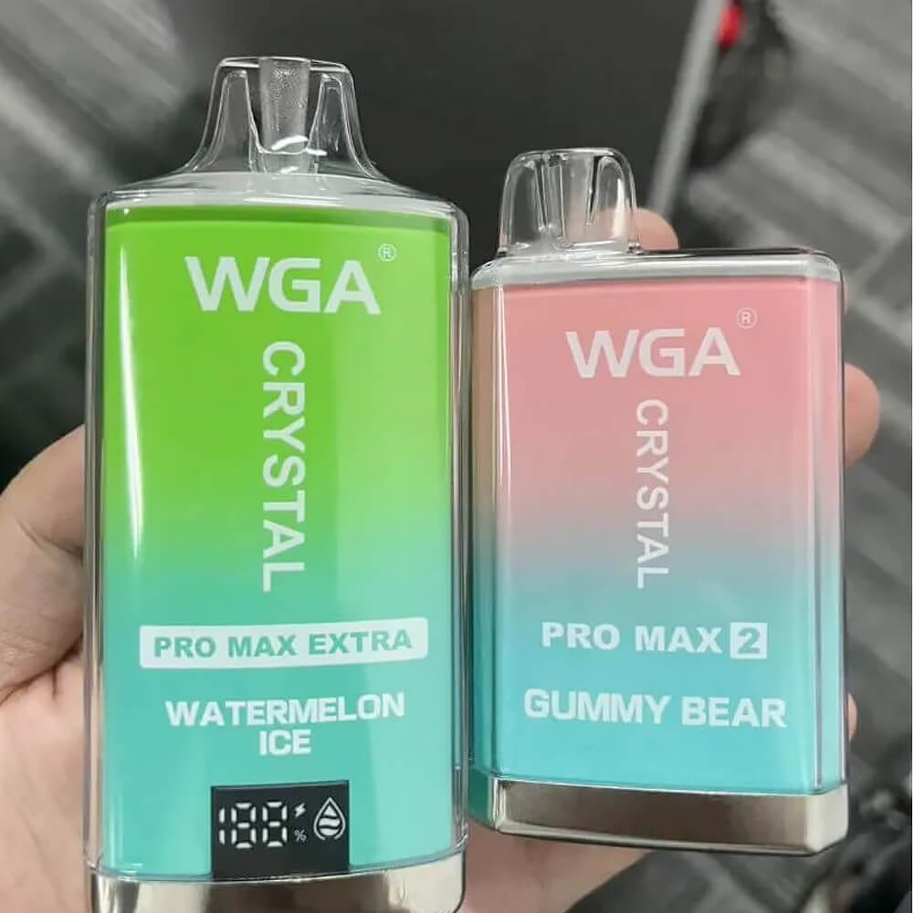 WGA Crystal PRO MAX EXTRA 15000 puffs Disposable Vape In Sales-850mAh Battery, 25ml E-liquid, Multiple Nicotine 19 Flavors