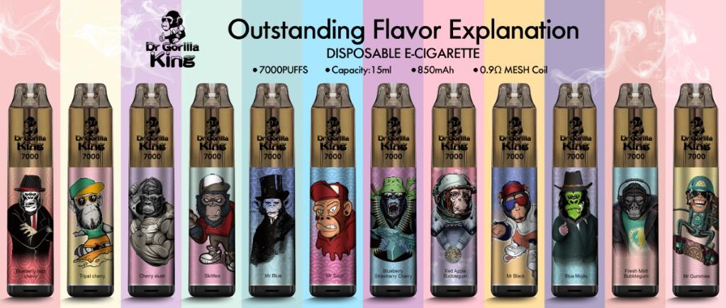 Gorilla King 7k Puffs Rechargeable Disposable Vape 2ml 20 mg nic with –  Naturevapeshop