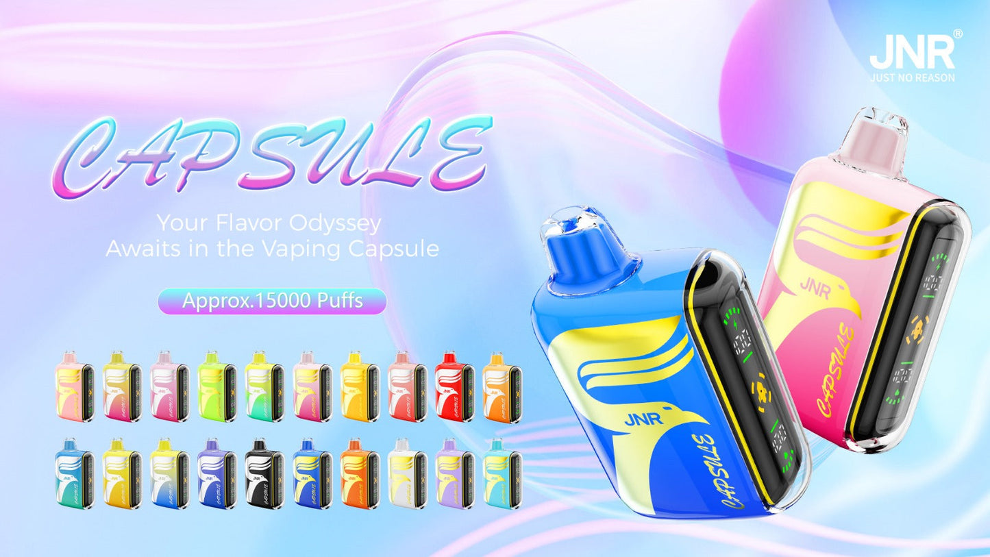 JNR Digital Box Capsule 15000 (Box of 10)850mAh 20ml 20 Flavors