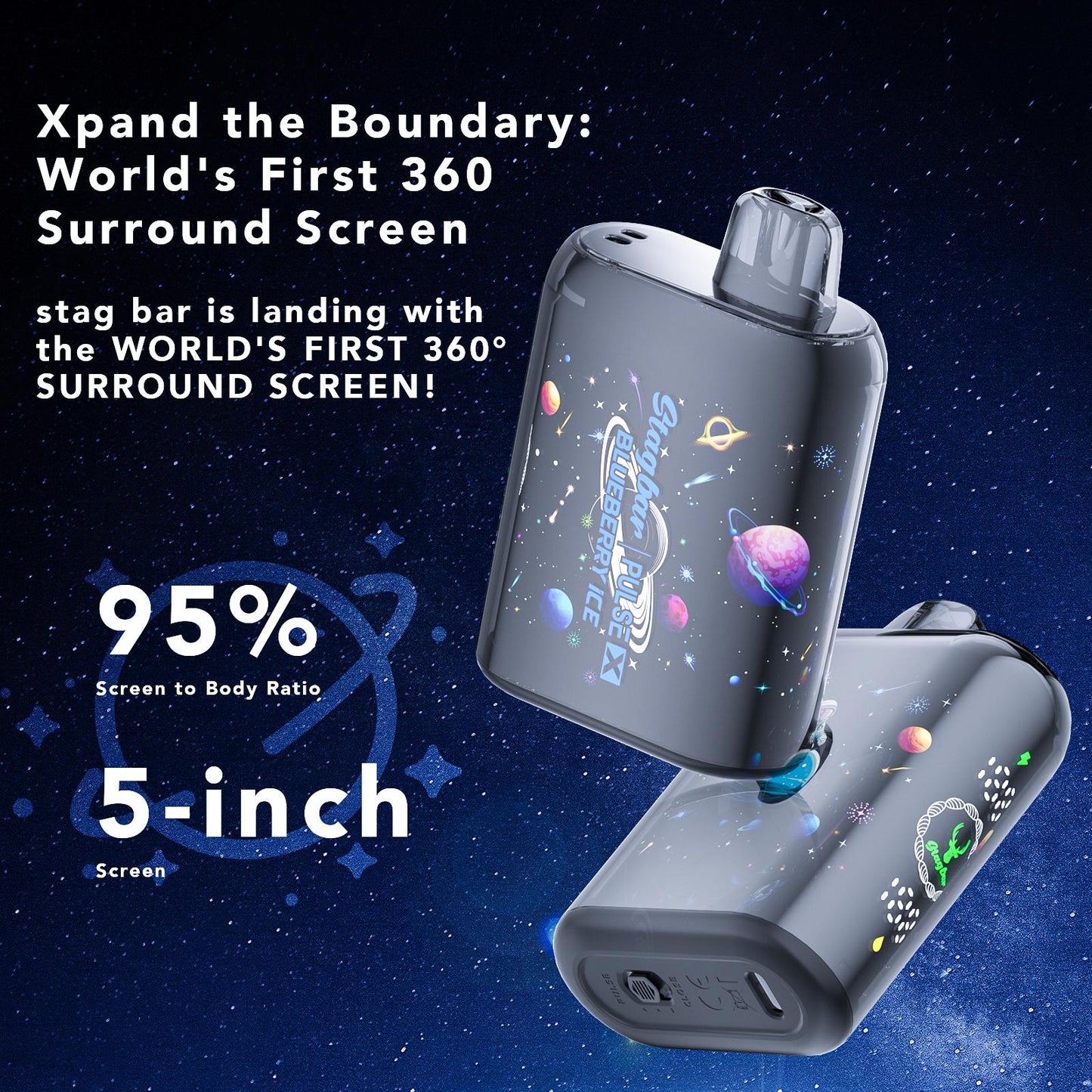 EU Warehouse Stag bar Pulse X 40000 Puffs Disposable Vape Wholesale-800mAh battery, 35ml E- liquid,Multiple Nicotine 10 Flavors