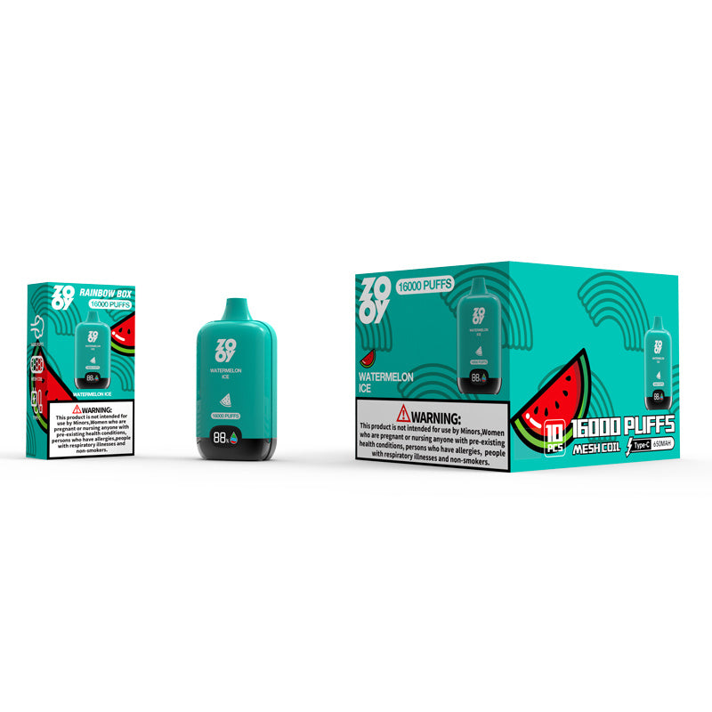 Zooy Rainbow Box 16000 Puff Disposable Rechargeable Electronic Cigarette vape – Zooy 16k puff