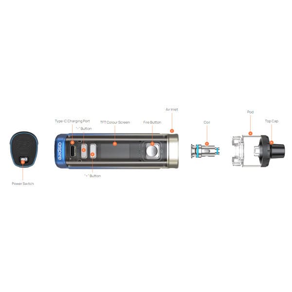 ASPIRE Veynom LX - Kit E-Cigarette 100W 3200mAh 5ml