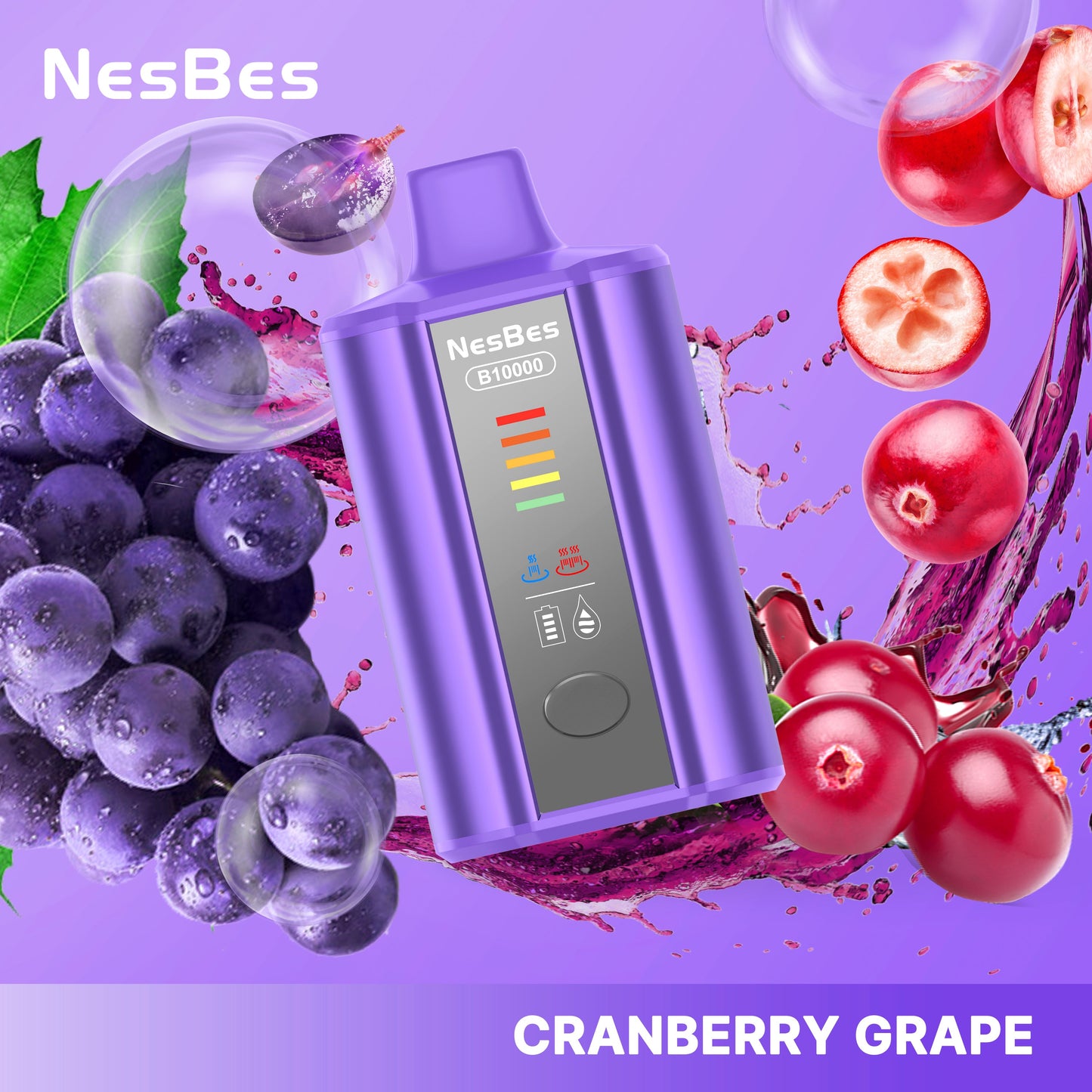 NESBES B10000 Puffs Disposable Vape Wholesale-700mAh battery, 17ml-E-liquid, Multiple Nicotine 8 Flavors