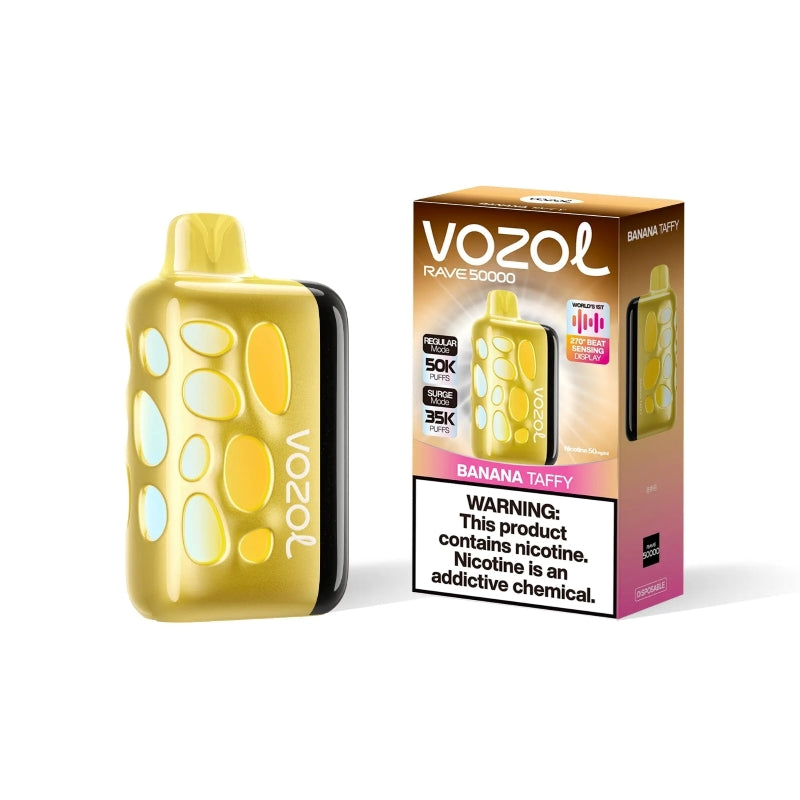 VOZOL Rave 50,000 puffs Disposable Vape Kit 5% Nicotine 1000mAh Battery 7 Flavors