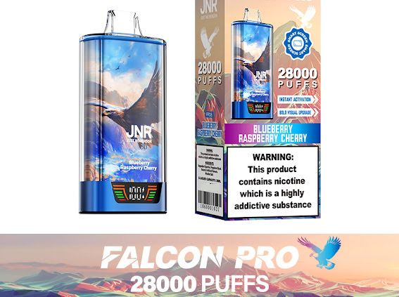 JNR Falcon Pro 28k Puffs Disposable Vape-950mAh Battery, 30ml E-liquid, Multiple Nicotine 12 Flavors