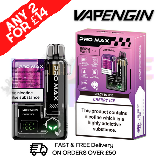 Cherry ICE VapenGin Pro Max 8000 Puff 8K Bar