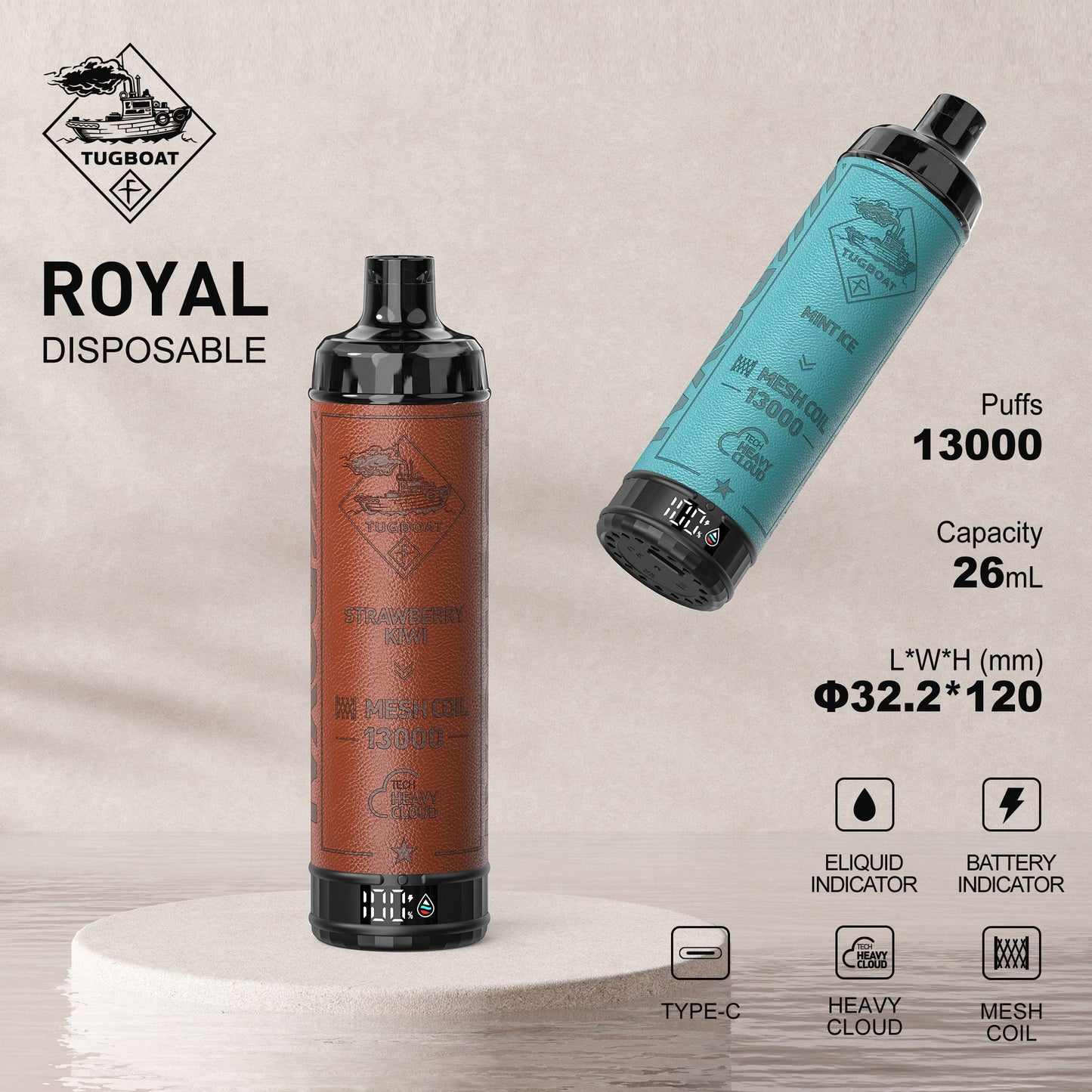 TUGBOAT Royal 13000 Puffs Disposable Vape Wholesale