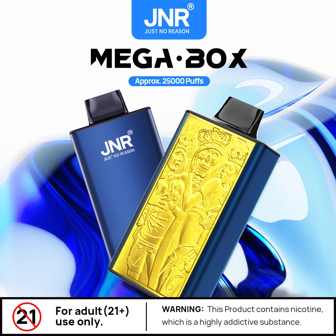 JNR Mega Box 25000 Puffs Disposable Vape (Box of 10) 20 Flavors