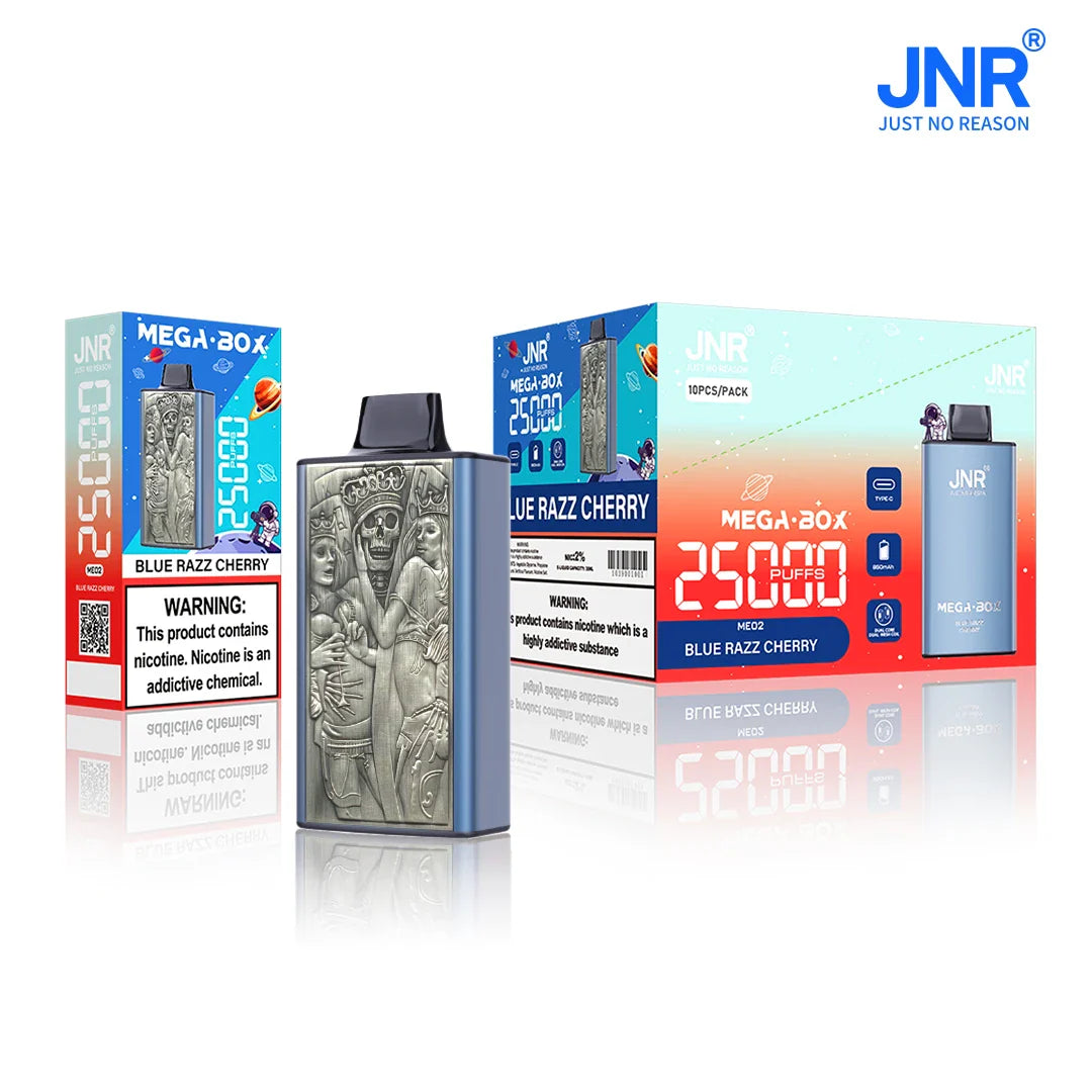 JNR Mega Box 25000 Puffs Disposable Vape (Box of 10) 20 Flavors