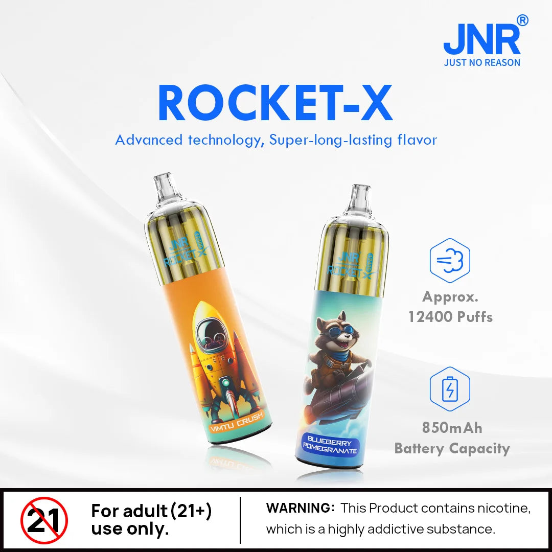 JNR Rocket X 12400 Puffs Disposable Vape (Box of 10) 21 Flavors