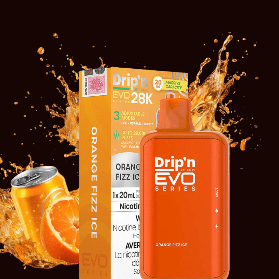 Drip'n Envi EVO 28k Disposable Vape-Orange Fizz Ice