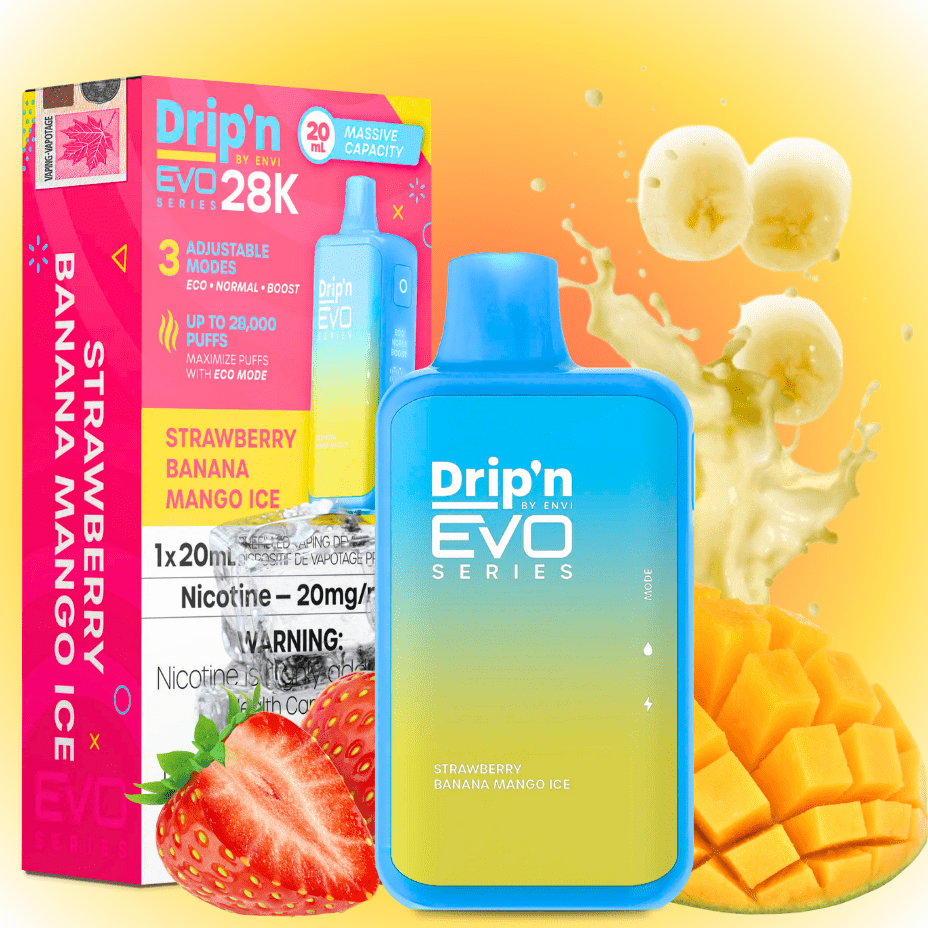 Drip'n Envi EVO 28k Disposable Vape-Strawberry Banana Mango